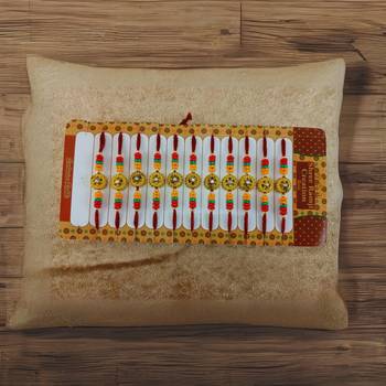 Multi beads cotton adjustable rakhi 4