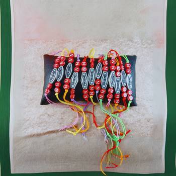 Multi beads cotton adjustable rakhi 4