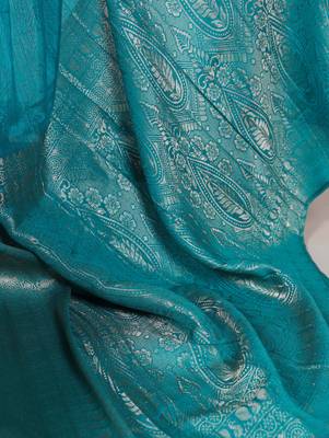 Timeless Charm Chinon Self-Printed Saree with Intricate Zari Work 5