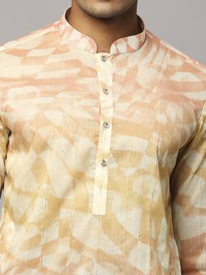 Sunset yellow ombre kurta with sequins 3