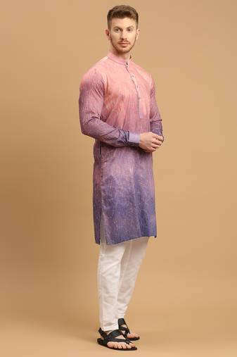 Lavender and pink ombre kurta with sequins