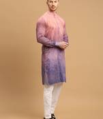 Lavender and pink ombre kurta with sequins