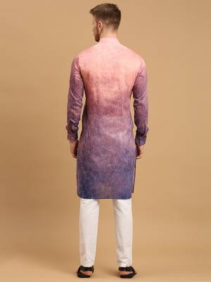 Lavender and pink ombre kurta with sequins 2