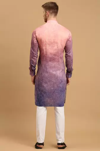 Lavender and pink ombre kurta with sequins