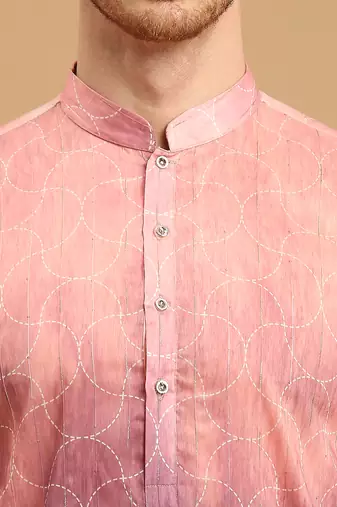 Lavender and pink ombre kurta with sequins