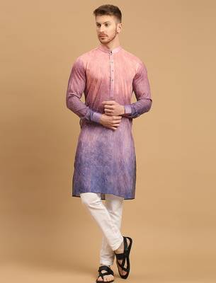 Lavender and pink ombre kurta with sequins 4