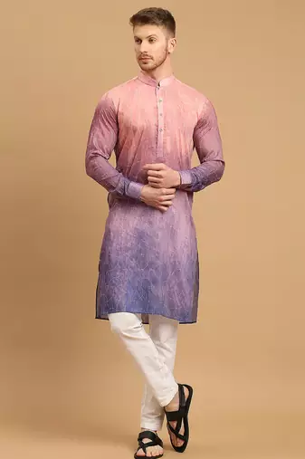 Lavender and pink ombre kurta with sequins