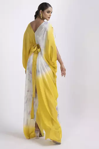 Multi color satin plain kaftan detachable belt