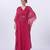 Pink georgette plain kaftan with inner