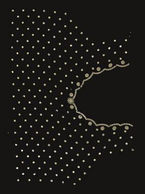 Black handwork zarkan border designer chiffon saree with blouse piece 3