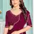 Wine handwork zarkan border designer chiffon saree with blouse piece