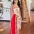 Cream Chinnon Digital Print With Lace Work Kurta Pant Set