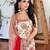Cream Chinnon Digital Print With Lace Work Kurta Pant Set
