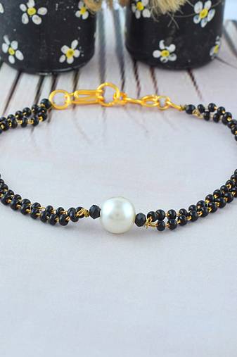 Mangalsutra chain pearl bracelet women