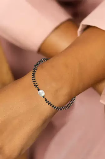 Mangalsutra chain pearl bracelet women