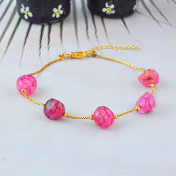 Ruby beads women bracelet 1