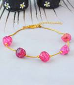 Ruby beads women bracelet