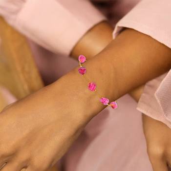 Ruby beads women bracelet 5