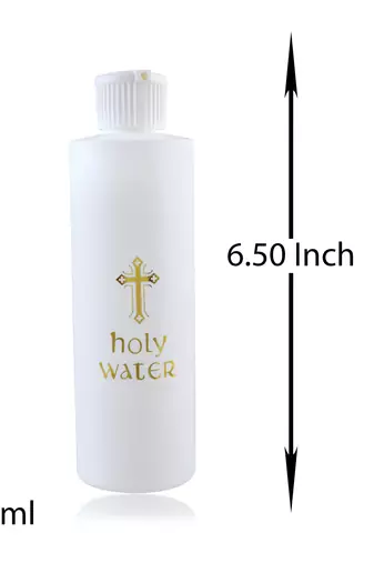 Christian rosary & holy water bottle combo