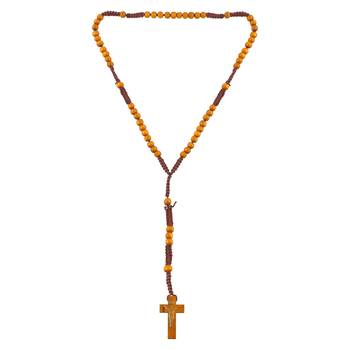 Dzine Trendz Rosary & Water Bottle Combo Brass with Pearl Accents Brown 8×5 cm 2