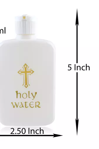 Dzine Trendz Rosary & Water Bottle Combo Brass with Pearl Accents Brown 8×5 cm