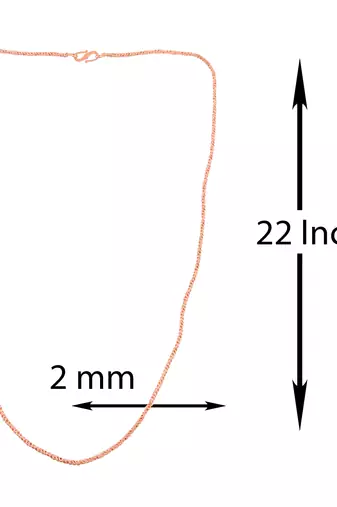 Pure copper thin light weight chain