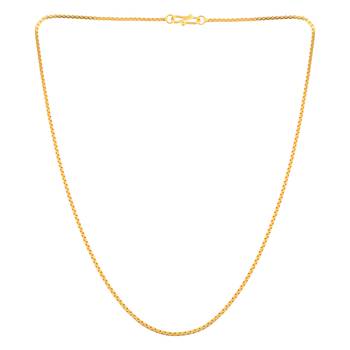 Brass 24kt micron gold plated 20 inch box chain 1