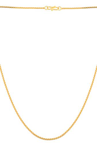 Brass 24kt micron gold plated 20 inch box chain