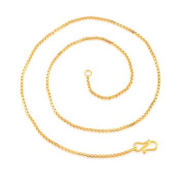 Brass 24kt micron gold plated 20 inch box chain 3