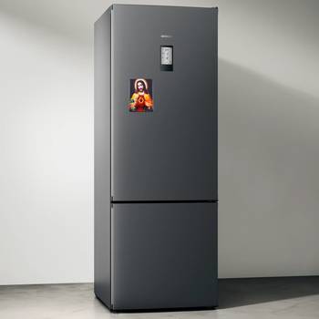 dzine trendz metallic fridge magnet with halo design – multicolor 4