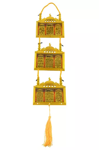 Acrylic gold plated muslim hanging home décor evil protection lucky charm