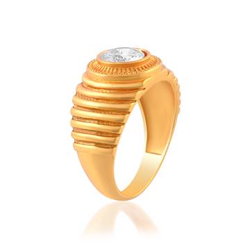 Brass gold white quartz finger ring 4