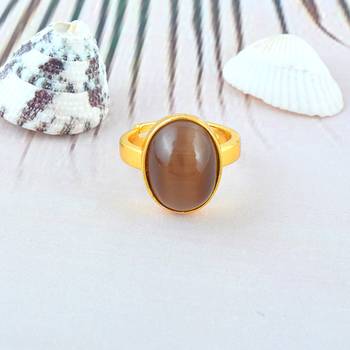 Brass gold chrysoberyl cats eye lehsuniya finger ring 1