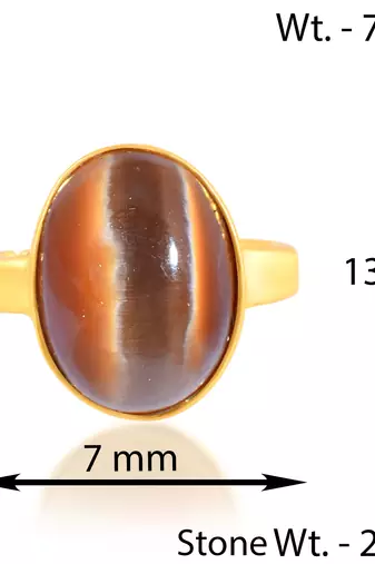 Brass gold chrysoberyl cats eye lehsuniya finger ring