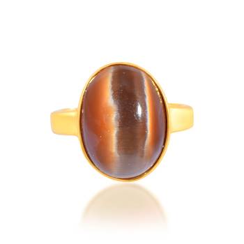 Brass gold chrysoberyl cats eye lehsuniya finger ring 4