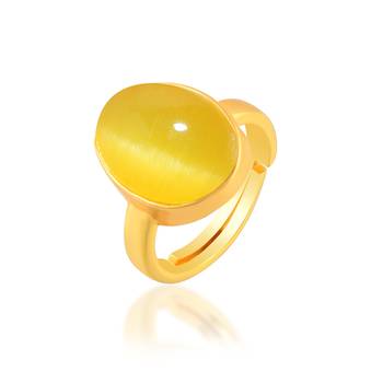 Brass gold chrysoberyl cats eye lehsuniya finger ring 2
