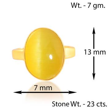 Brass gold chrysoberyl cats eye lehsuniya finger ring 3