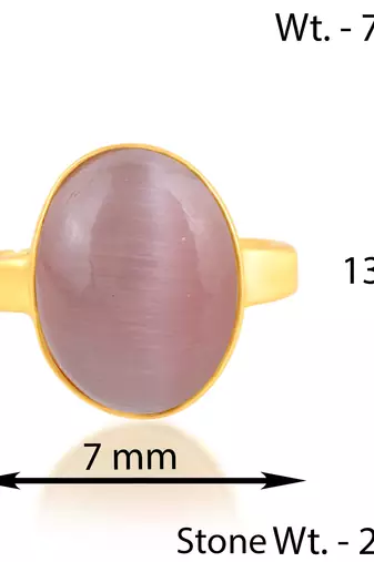 Brass cats eye lehsuniya finger ring