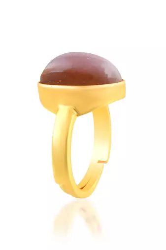 Brass cats eye lehsuniya finger ring