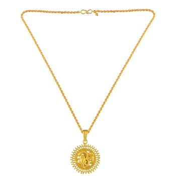 Brass gold plated om pendant 3