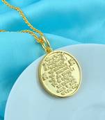 Dzine Trendz Brass Namokar Mantra Pendant Jain Jewellery Multicolor, 8×5 cm