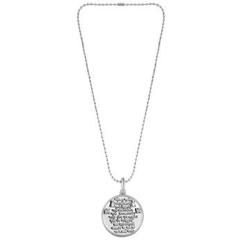 Brass silver plated navkar mantra pendant 4