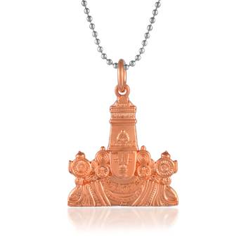 Pure copper tirupati balaji pendant hindu spiritual 1