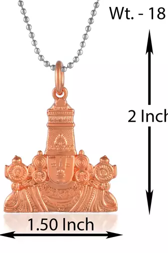 Pure copper tirupati balaji pendant hindu spiritual
