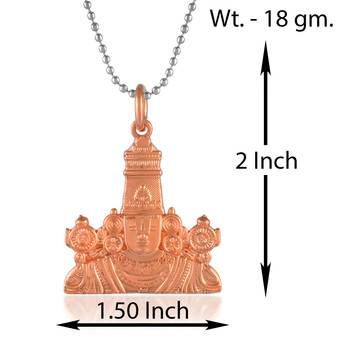 Pure copper tirupati balaji pendant hindu spiritual 4