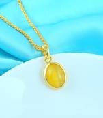 Brass gold chrysoberl tiger eye lehsuniya pendant