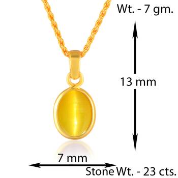 Brass gold chrysoberl tiger eye lehsuniya pendant 4
