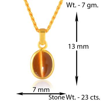Brass gold chrysoberl cats eye lehsuniya pendant 4