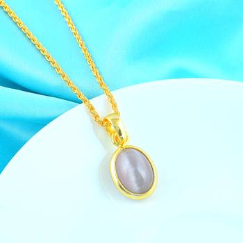 Brass gold chrysoberyll cats eye pendant 1