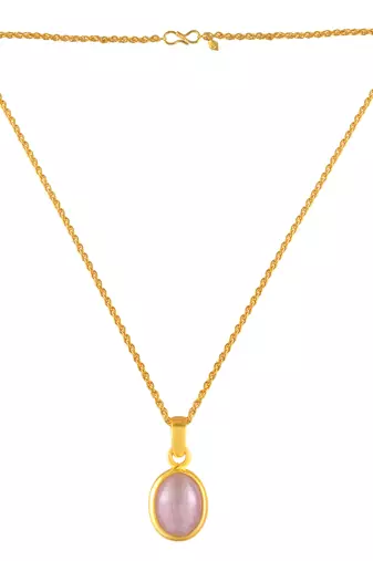 Brass gold chrysoberyll cats eye pendant